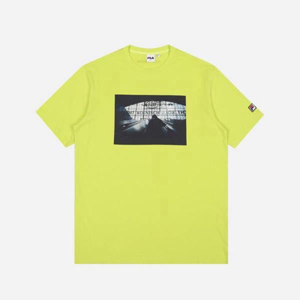 Camisetas Manga Corta Fila Hombre Amarillo - Artist Graphic S/S - España 531769GIT